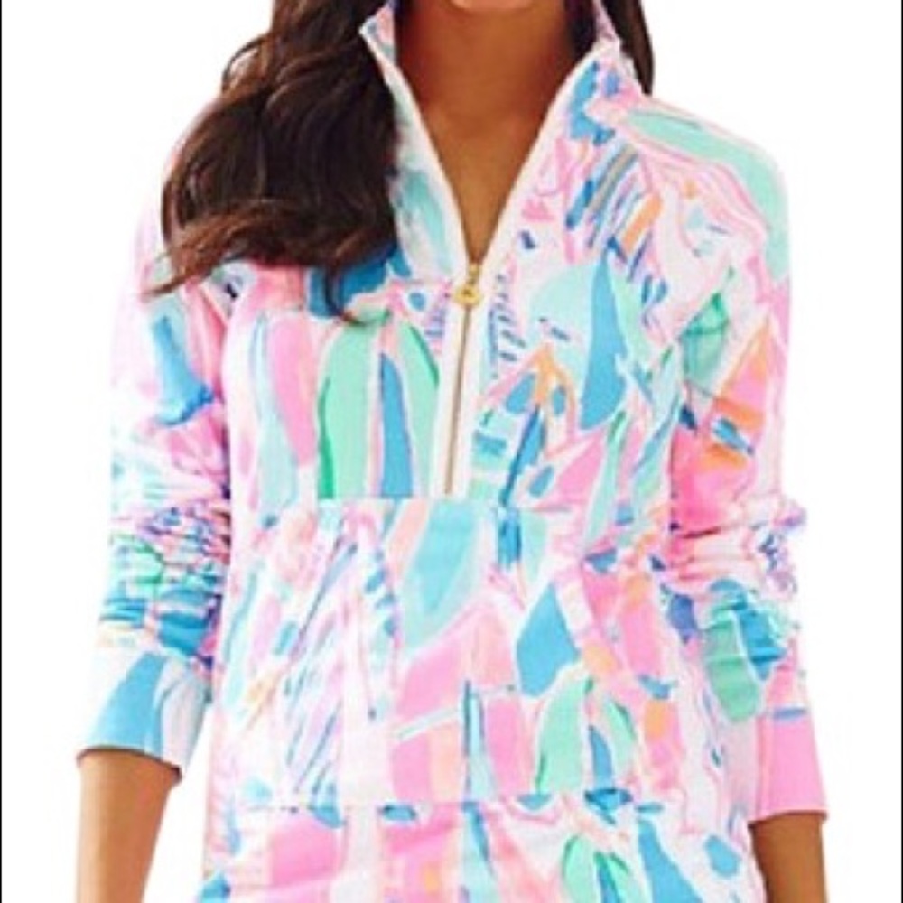 Like New Skipper Popover by Lilly Pulitzer in “Out to Sea” print size XS